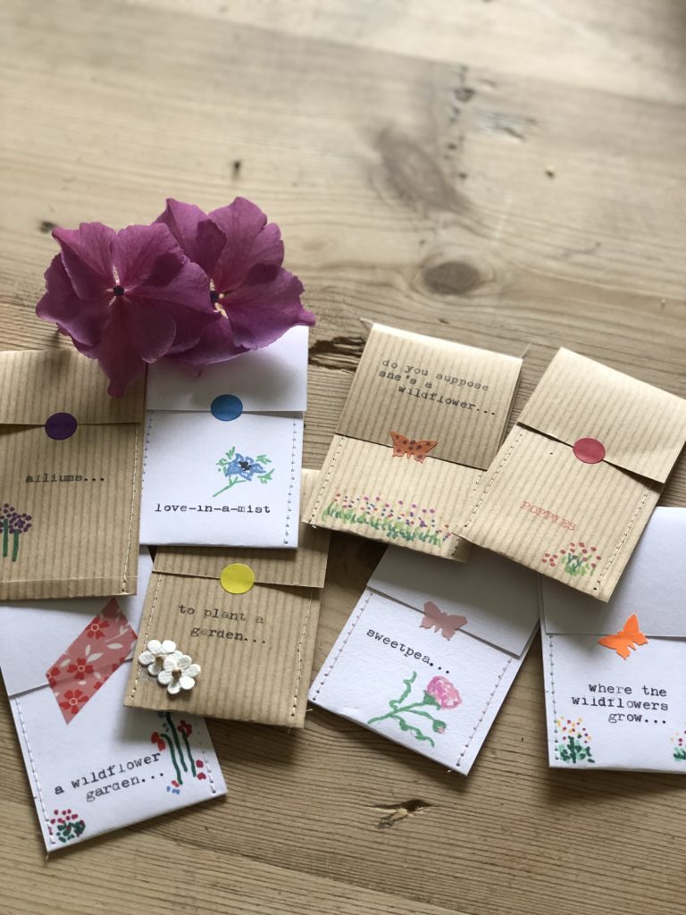 assorted diy seed envelopes