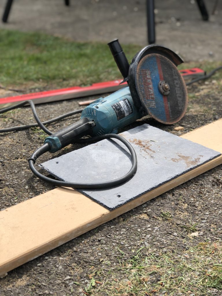 cutting slate tiles