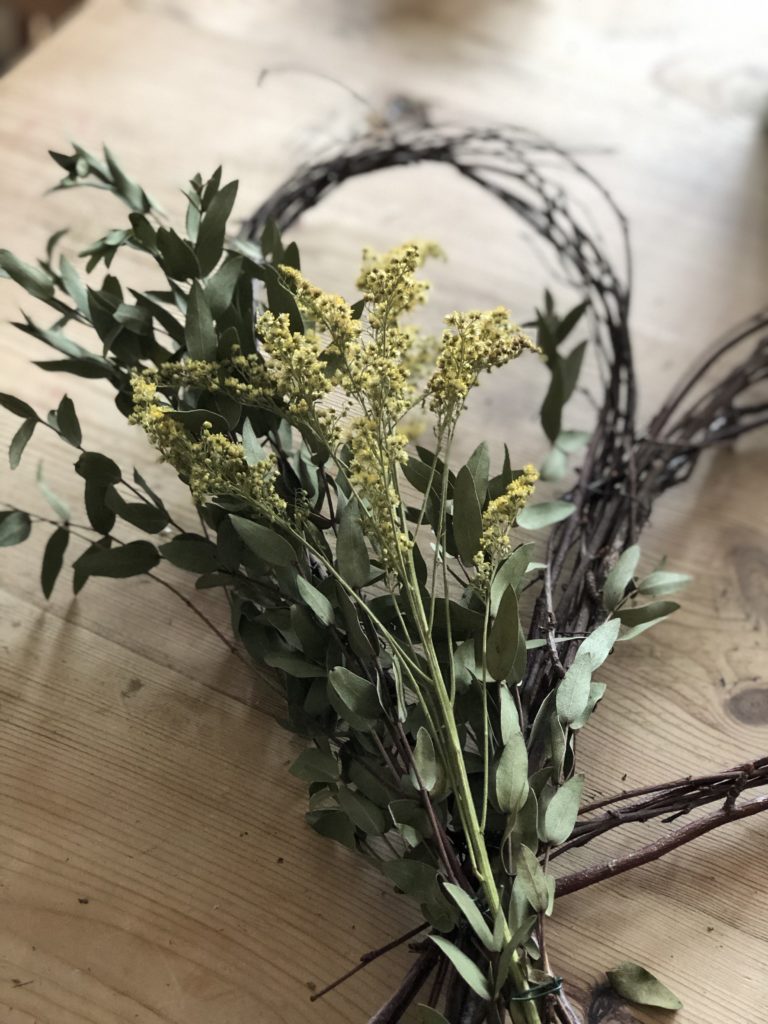 creating a willow heart wreath for autumn home decor