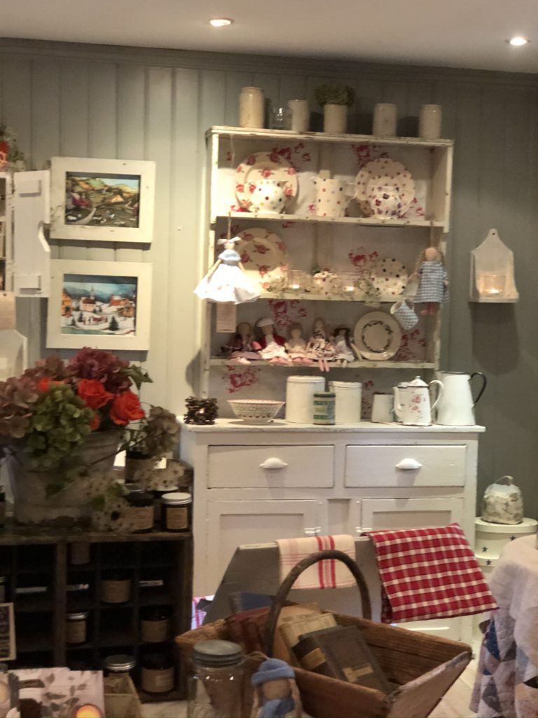 painted white dresser with vintage farmhouse finds 