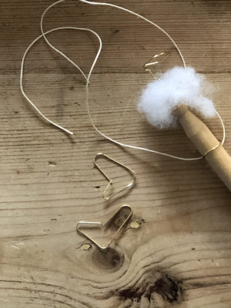 creating wire wings for fairy peg doll