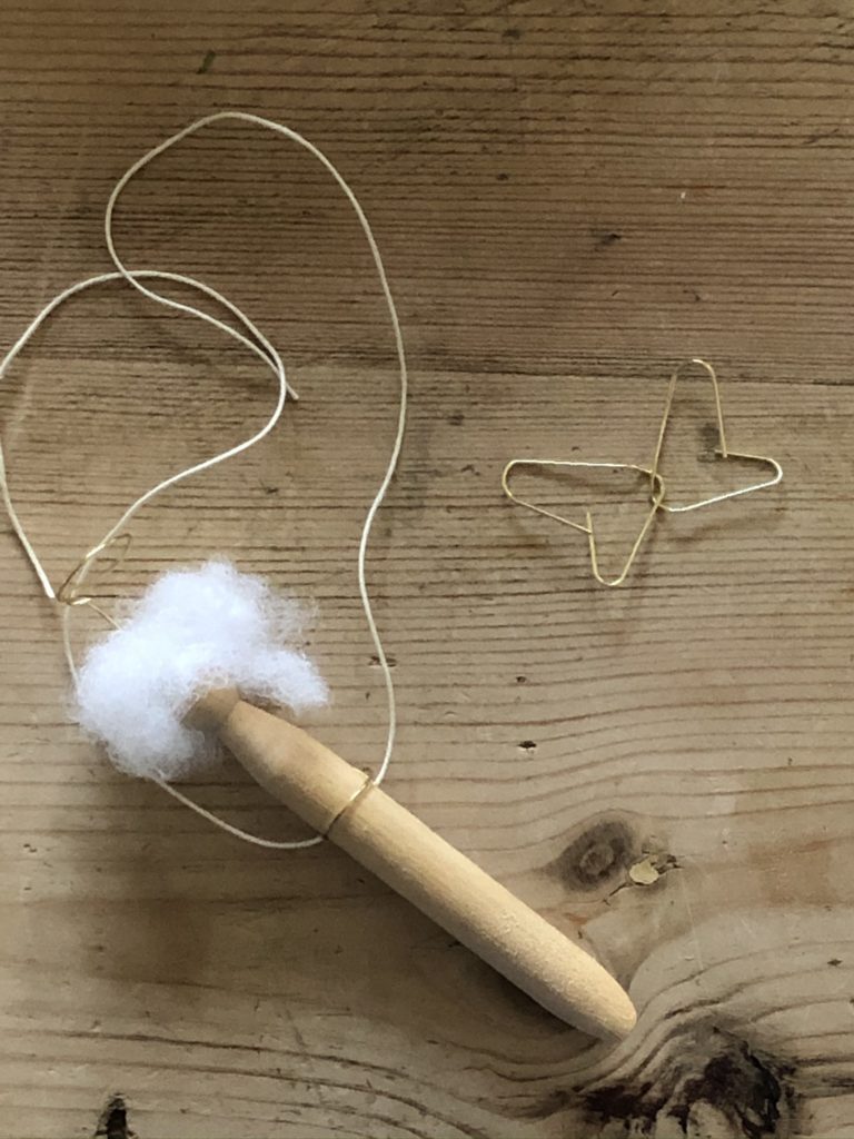 creating wire wings for fairy peg doll