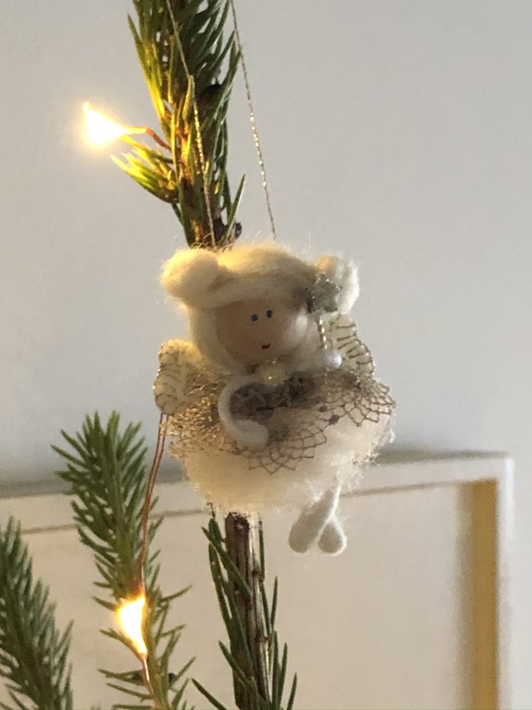 handmade tiny christmas fairy