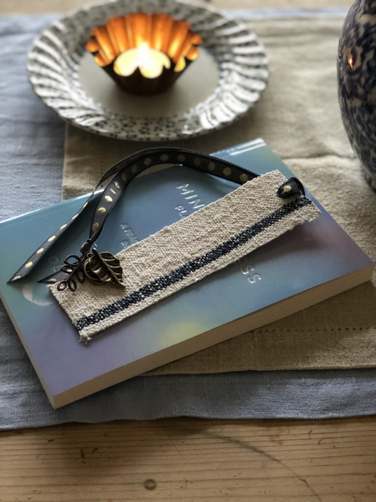 Blue craft bookmark and blue book