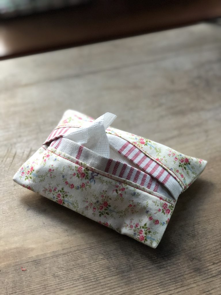 homemade fabric tissue holder