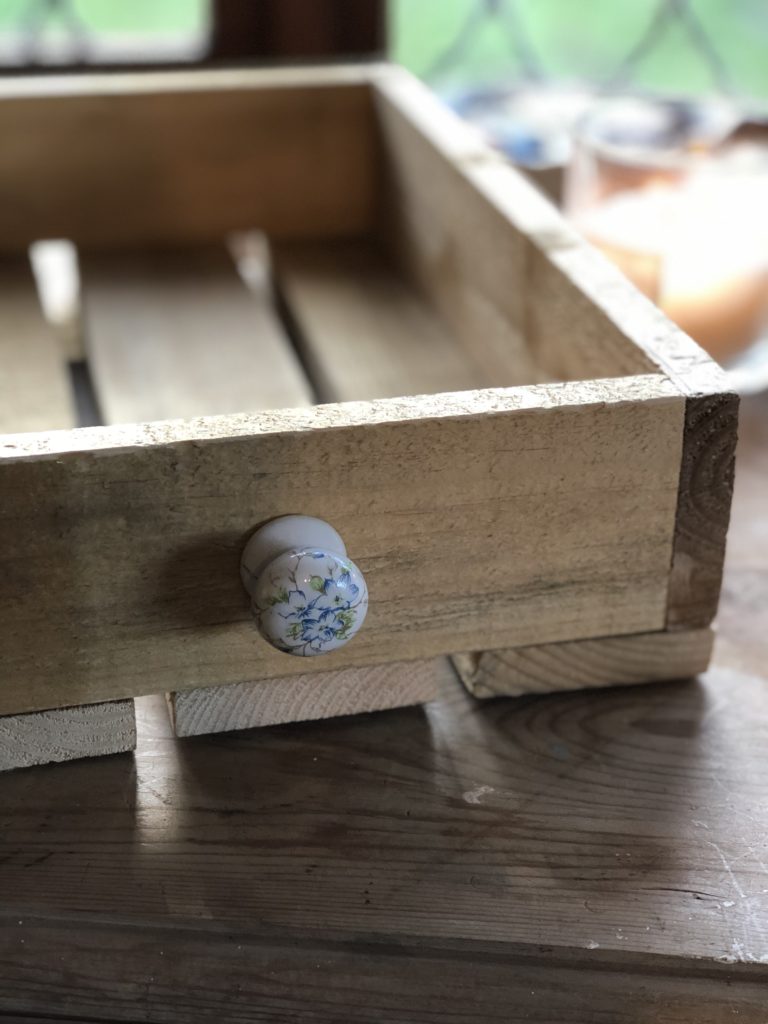 little wooden storage crate