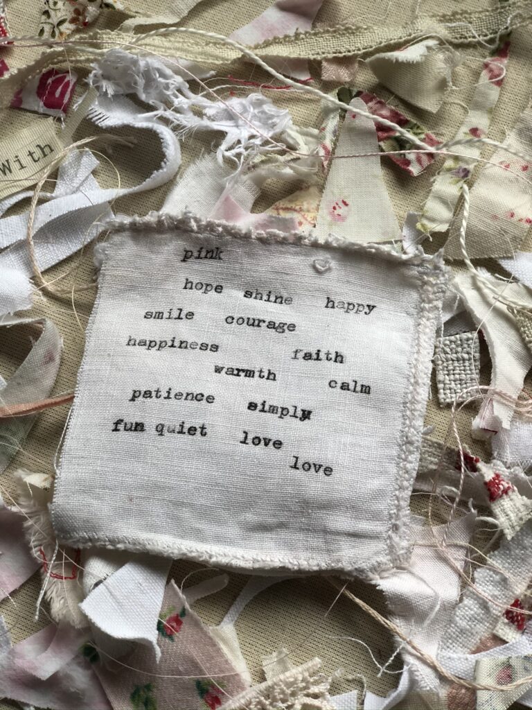 Vintage scraps and typed quotes