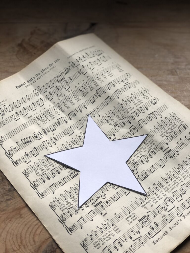 star template and music paper