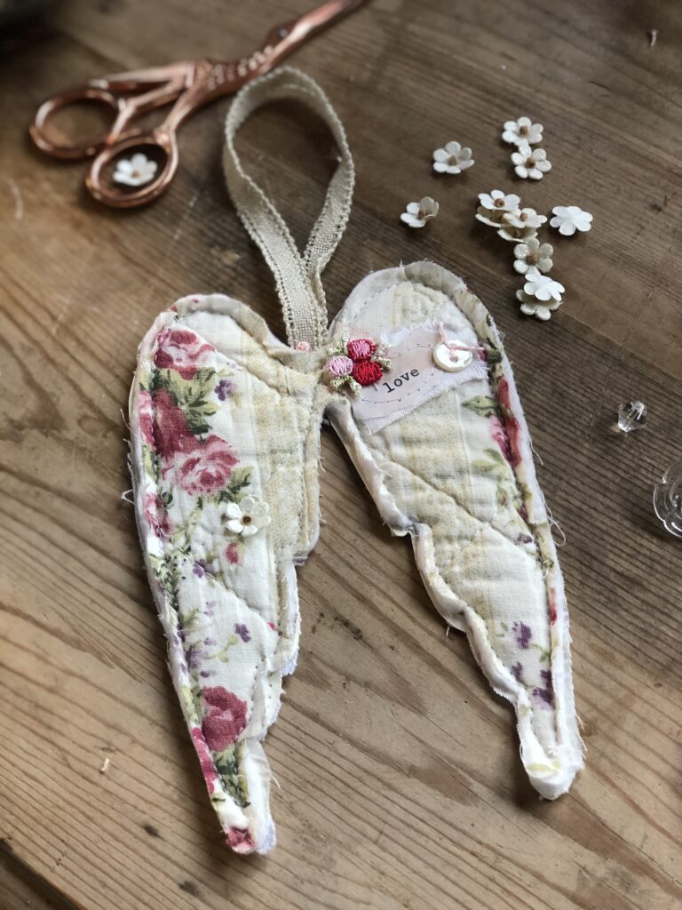 fabric angel wing decorations