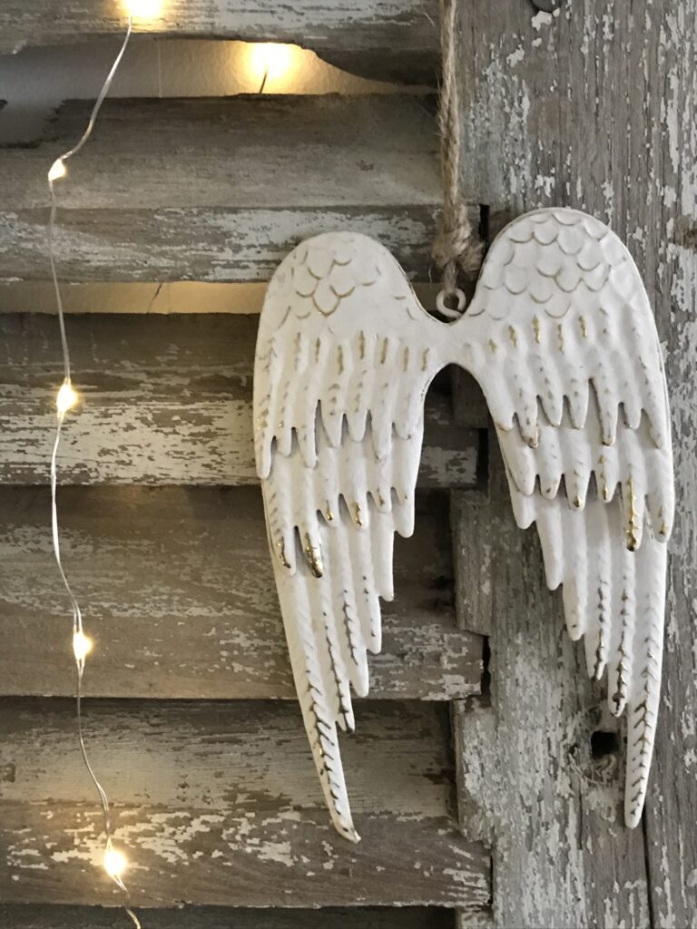 angel wings on shutters