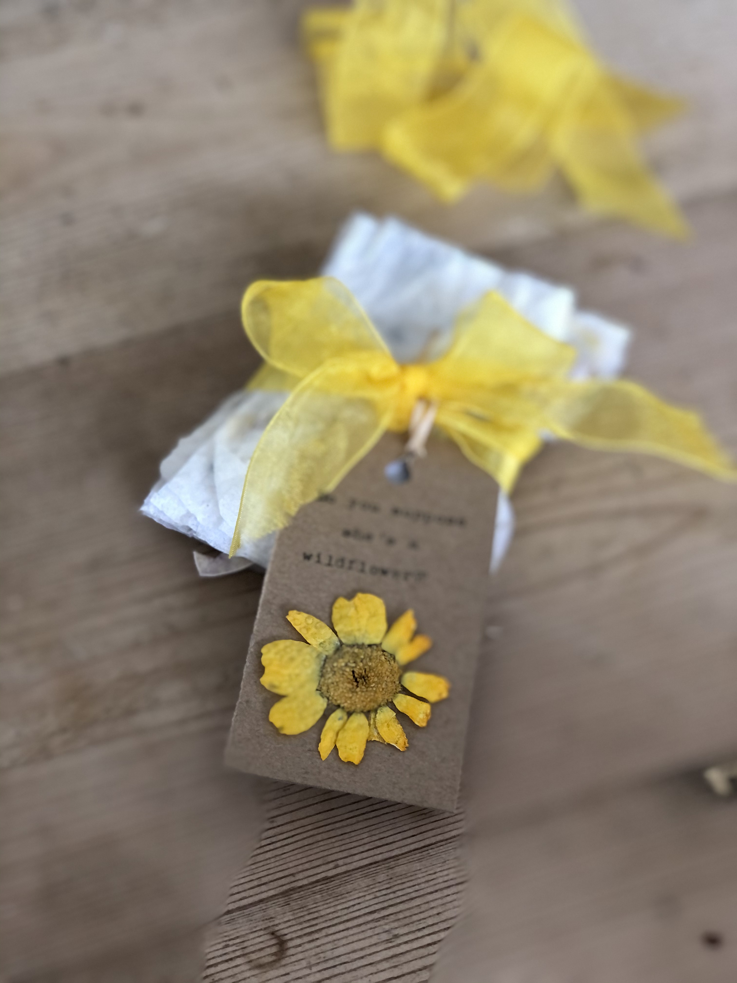 gifting homemade seed paper