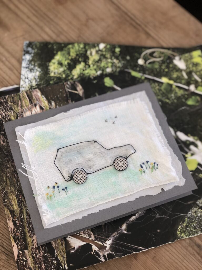 wire car birthday card