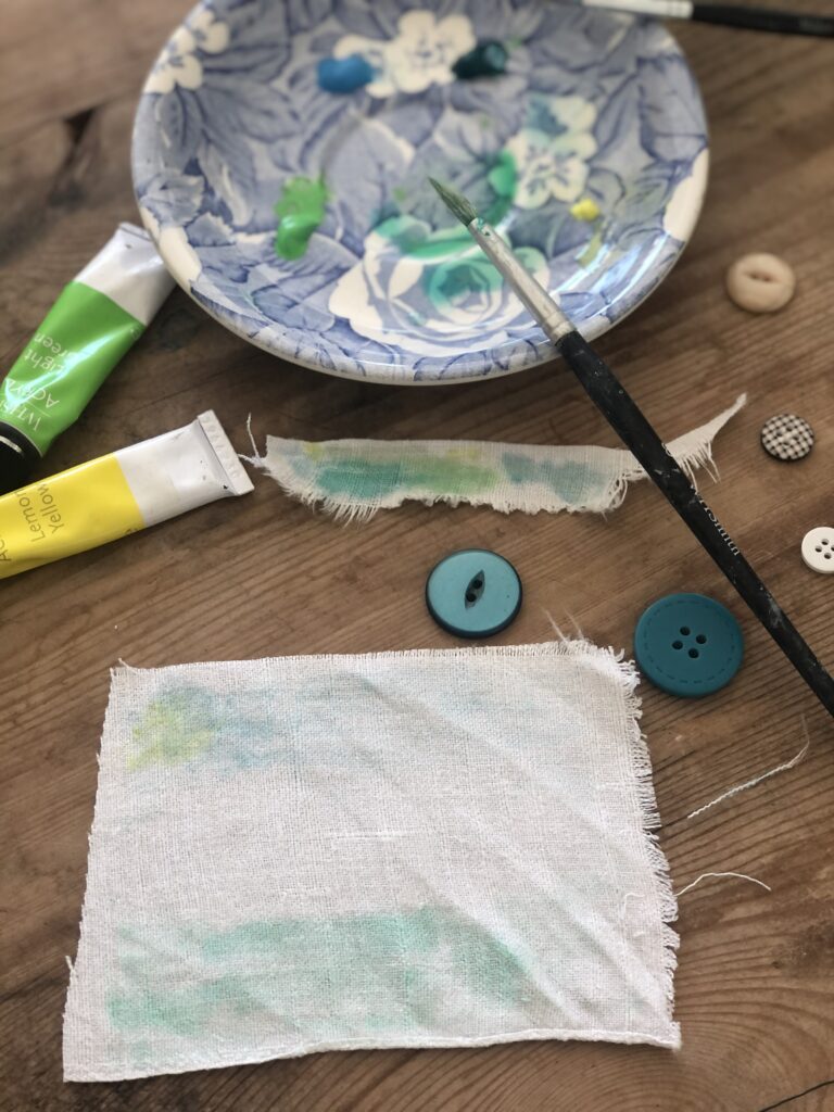 painting fabric for handmade birthday cards for men